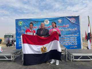 ابتسام زايد أول ذهبية وحبيبة فضية لمصر في اليوم الثالث للبطولة العربية للدراجات