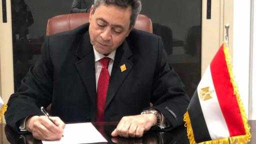 المستشار سامح لطفي يتقدم بأوراق ترشحه لمجلس الشيوخ تحت رمز ”العقرب”