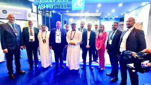 مشاركة قوية لمجموعة حديد العشري بمعرض الشرق الأوسط للصلب في دبي