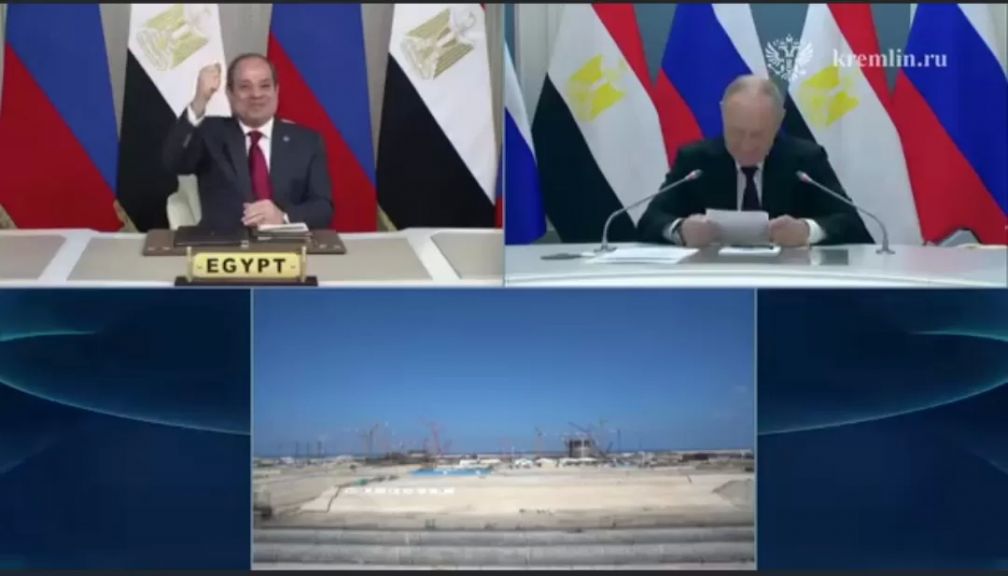 احتفال مصر و روسيا بتركيب قلب المفاعل النووي