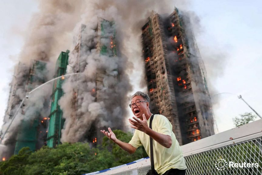 حريق باهونج كونج - مصدر الصورة: رويترز