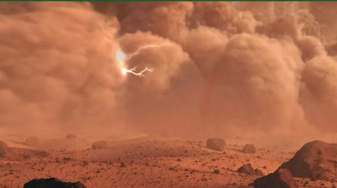 علماء يكتشفون لأول مرة “البرق” على كوكب المريخ