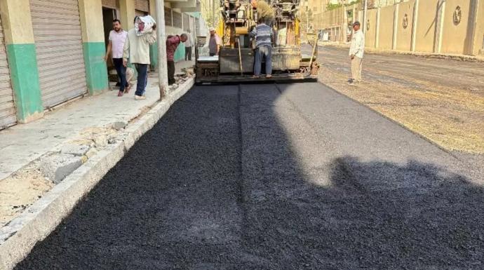 المنيا : رصف الطرق ورفع كفاءة الشوارع