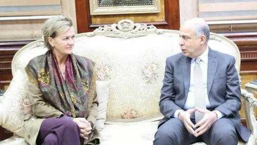 محافظ المنيا يستقبل سفيرة الاتحاد الأوروبي