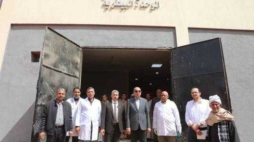 مشروعات حياة كريمة فى بنى عبيد بمركز ابوقرقاص  محافظ المنيا يتفقد مجمع خدمات المواطنين والمجمع الزراعي