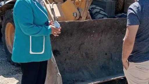 اكرام محمود فى جولة ميدانية للحملة الميكانيكية  - المنيا : حسن الجلاد