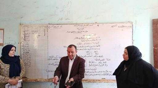 جولة متابعة ميدانية لمدير عام إدارة بني مزار التعليمية بمدرسة الجلاء الابتدائية