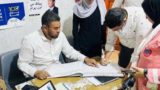 رئيس المركز :جولات  ميدانية لمتابعة مكتب صحة اول، ورعاية الأمومة و الطفولة بالإدارة الصحية ببنى مزار ومتابعة مدرسة الفنية التجارية  .