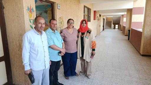 وائل عيطة مدير ادارة بنى مزار التعليمية : متابعة ميدانية لمدارس الريدي بإدارة - المنيا : حسن الجلاد