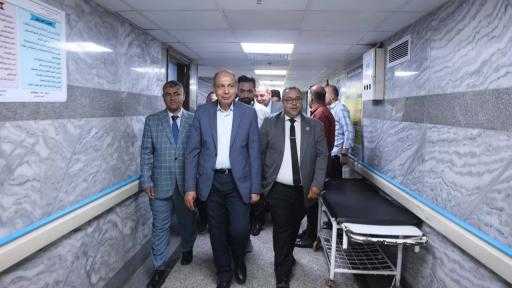 محافظ المنيا يتفقد مستشفى التأمين الصحي للوقوف على جاهزيته لمنظومة التأمين الصحي الشامل.. ويوجه بإنشاء استراحات للأهالي ومنع انتظار السيارات أمام المستشفى