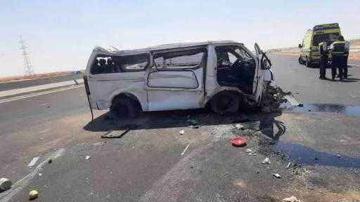 اسماء مصابى حادث بنى سويف اليوم على طريق القاهرة اسيوط الغربى - بنى سويف : حسن الجلاد