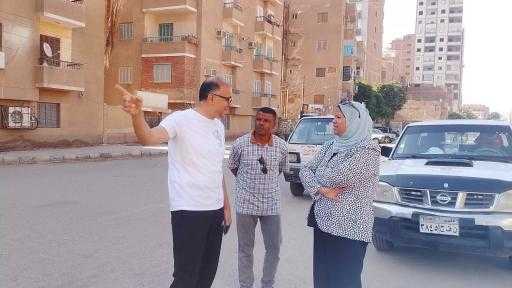 رئيس المركز تتابع اعمال النظافة بأحياء المدينة
