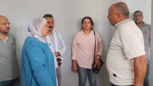 اكرام محمود فى جولة تفقدية للأعمال الإنشائية للمراكز التكنولوجية بالقرى