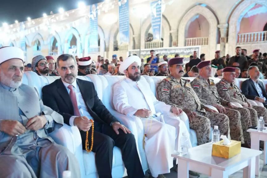 الدكتور محمد النوري خلال مشاركته في الاحتفال بالقطب الجيلاني 