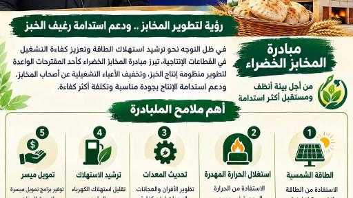 «المخابز الخضراء».. مبادرة مقترحة لخفض تكلفة إنتاج الخبز وتعزيز استدامة منظومة الرغيف